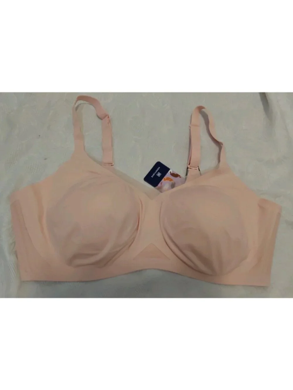 HONEYLOVE Crossed-Over Bra Wireless 44 DD DDD Blush NWT